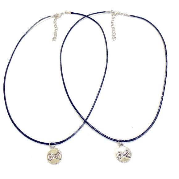 Pinky Promise Necklace Set Of 2 Best Friends - Picture 3 of 4